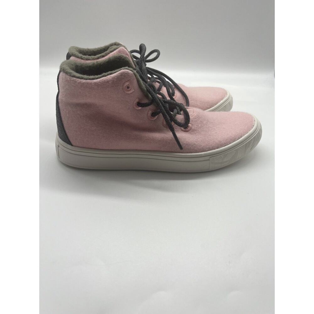 YY Nation Alto Wool High Top Rose Quartz Pink Lace Up Sneakers Women’s 6.5 - Picture 4 of 9